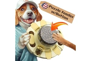 KADTC Level 2 in 1 Dog Puzzle Toy for Small/Medium/Large Dogs Treat Puzzles Slow Feeder Enrichment Food Feeding Dispenser Puppy Mental Stimulation Brain Games Stimulating Toys Christmas New Year Gift