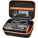 Case Compatible with WARWOLF/for Skight/for LOLSSA/for Teffim/for Hafuloky/for Frarome Tire Inflator Portable Air Compressor, Car Air Pump Storage Holder for Air Tube & Accessories (Box Only) - Black