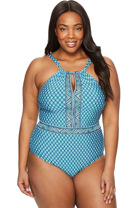Jantzen Women S Wow Factor High Neck Tummy Control One Piece Swimsuit At Amazon Women S Clothing Store
