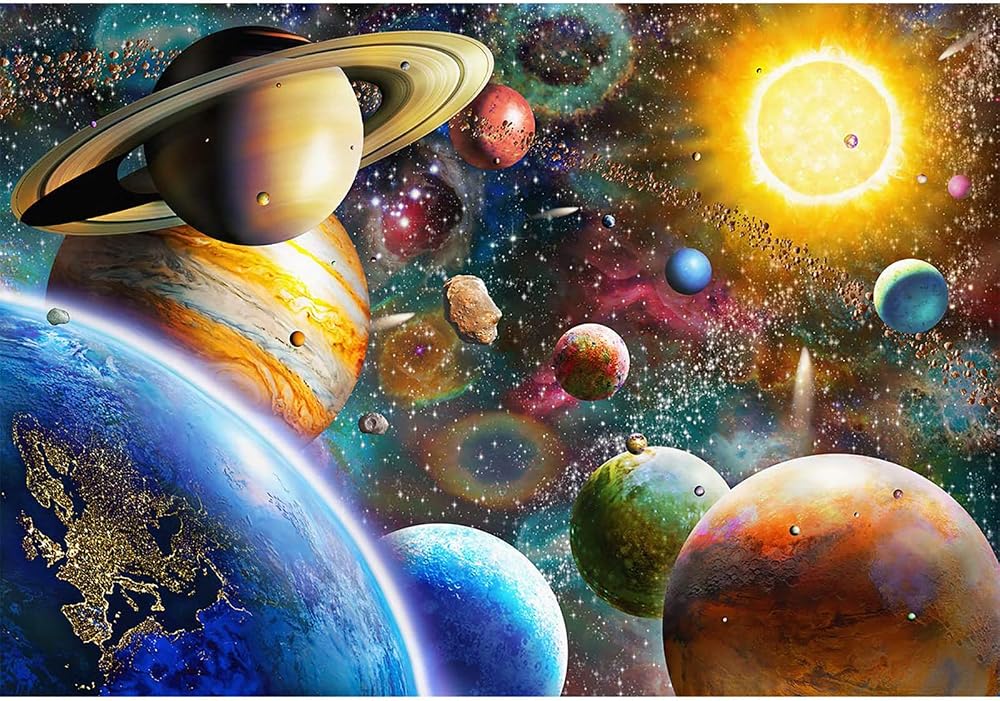 Nattork Jigsaw Puzzle 1000 Pieces Space Planet 70x50 cm with Poster