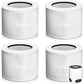 4 Pack 12020 Filter Replacement Compatible with Clorox Tabletop Air Purifier model # 11020 and Clorox Tabletop Smart Air Purifier model # 11021, 12020 HEPA Filter with 200 Sq. Ft. Capacity