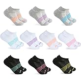Fruit of the Loom Girls Socks - Low Cut Ankle Socks 10 Pack - Cushioned, Soft Stretch, No Show Toddler/Little Girls