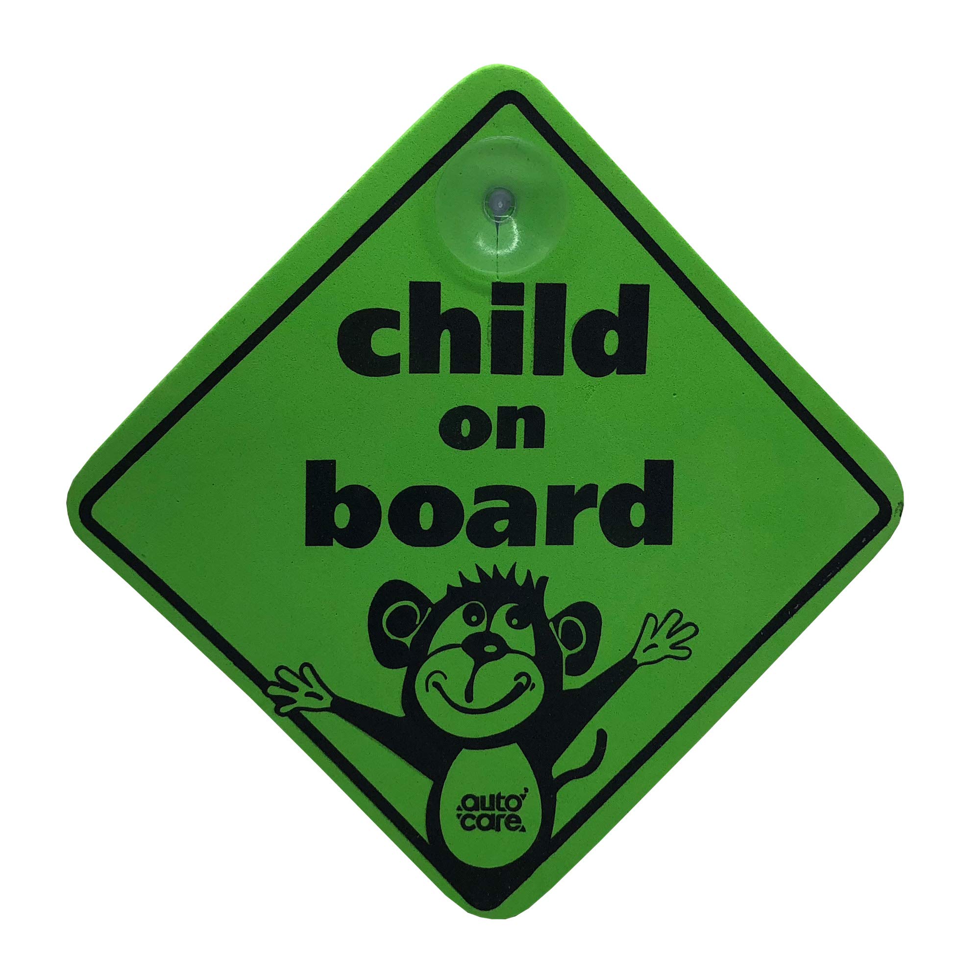 Auto Care Child On Board Car Window Safety Sign