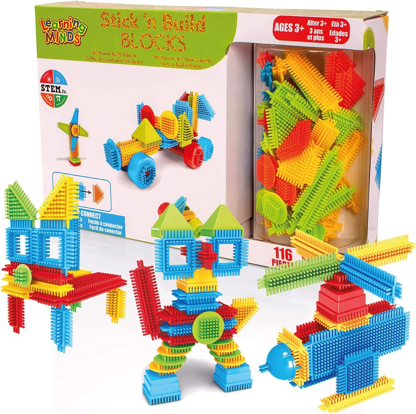 Learning Minds Stick 'n Build 116 Piece 