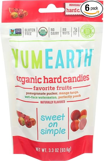 Yummy Earth Organic candy drops freshest Fruit - 3.3oz - case of 6 (890146001470)