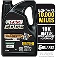 Castrol Edge 5W-30 Advanced Full Synthetic Motor Oil, 5 Quarts