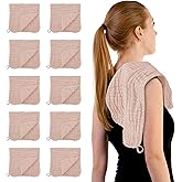 HIPHOP PANDA Muslin Burp Cloths, 10 Pack - Large 20" X10" - Ultra Absorbent and Soft 100% Cotton Baby Essentials Drool Rags and Messes for Newborn - Colorful Designs for Boy Girl, Blush