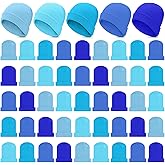 Handepo 50 Pcs Kids Knit Beanie Hat Bulk Windproof Unisex Cozy Children Warm Acrylic Cap for Winter Cold Weather