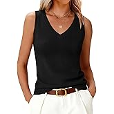 ANRABESS Womens Wool Blend Tank Tops V Neck Sleeveless Sweater Business Casual Work Knit Shirts Slim Fit 2026 Summer Outfits