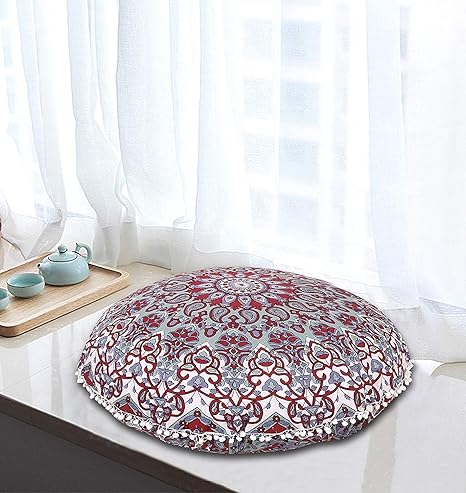 Indian South Asian Home Decor Pillows 32 Green Round Floor Pillow