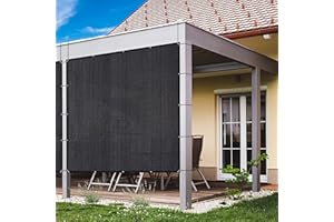 VICLLAX 90% Shade Fabric Sun Shade Cloth Privacy Screen with Grommets for Patio Garden Pergola Cover Canopy 6x6 FT, Black