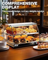 PYY Commercial Food Warmer Display, 2-Tier Electric