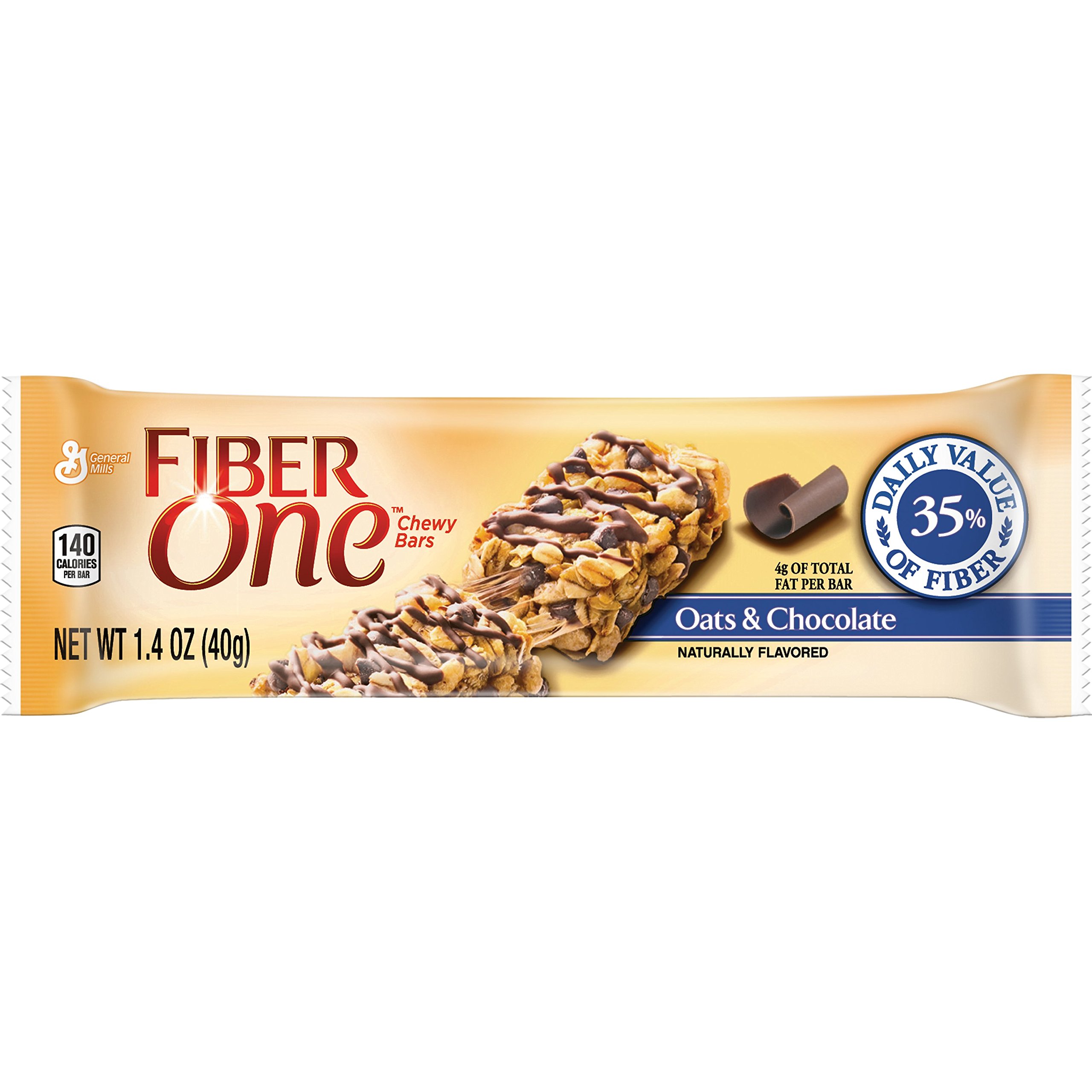 Fiber One Chewy Bar, Oats and Chocolate, 15 Fiber Bars Mega Pack, 21.2
