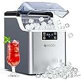 ecozy Ice Cube Maker Countertop, 45 lbs Per Day Ice Machine, 24 Cubes Ready in 13 Mins, Self-Cleaning Function, Perfect for H