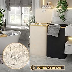 Homykic Laundry Hamper with Lid, 2-Pack 100L Each