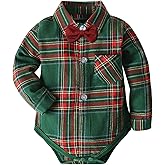 A&J DESIGN Infant Baby Boys Dress Shirt Bodysuit Gentleman Formal Wedding Long Sleeve Rompers