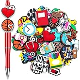 30Pcs Random Focal Beads for Pens, Cute Silicone Focal Beads for Making DIY Bead Pens Keychain Jewelry