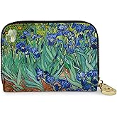Monarque RFID Secure Armored Zipper Wallet (Van Gogh Irises)