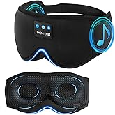 ZHENYEMEI 3D Bluetooth Sleep Mask Headphones 5.4 Headband Sleeping Wireless Music Earbuds for Women Men, Eye Mask Earphones f