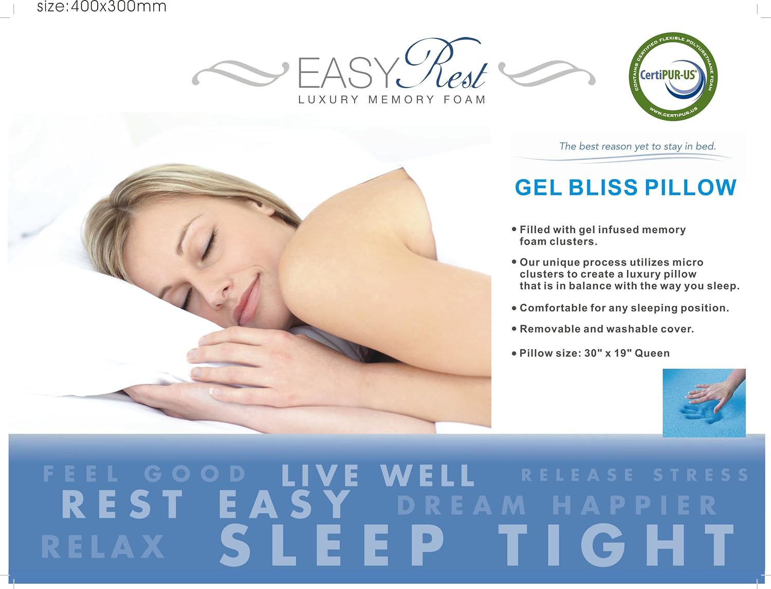 2 Easy Rest Gel Bliss Pillows Queen By Easy Rest Amazon In