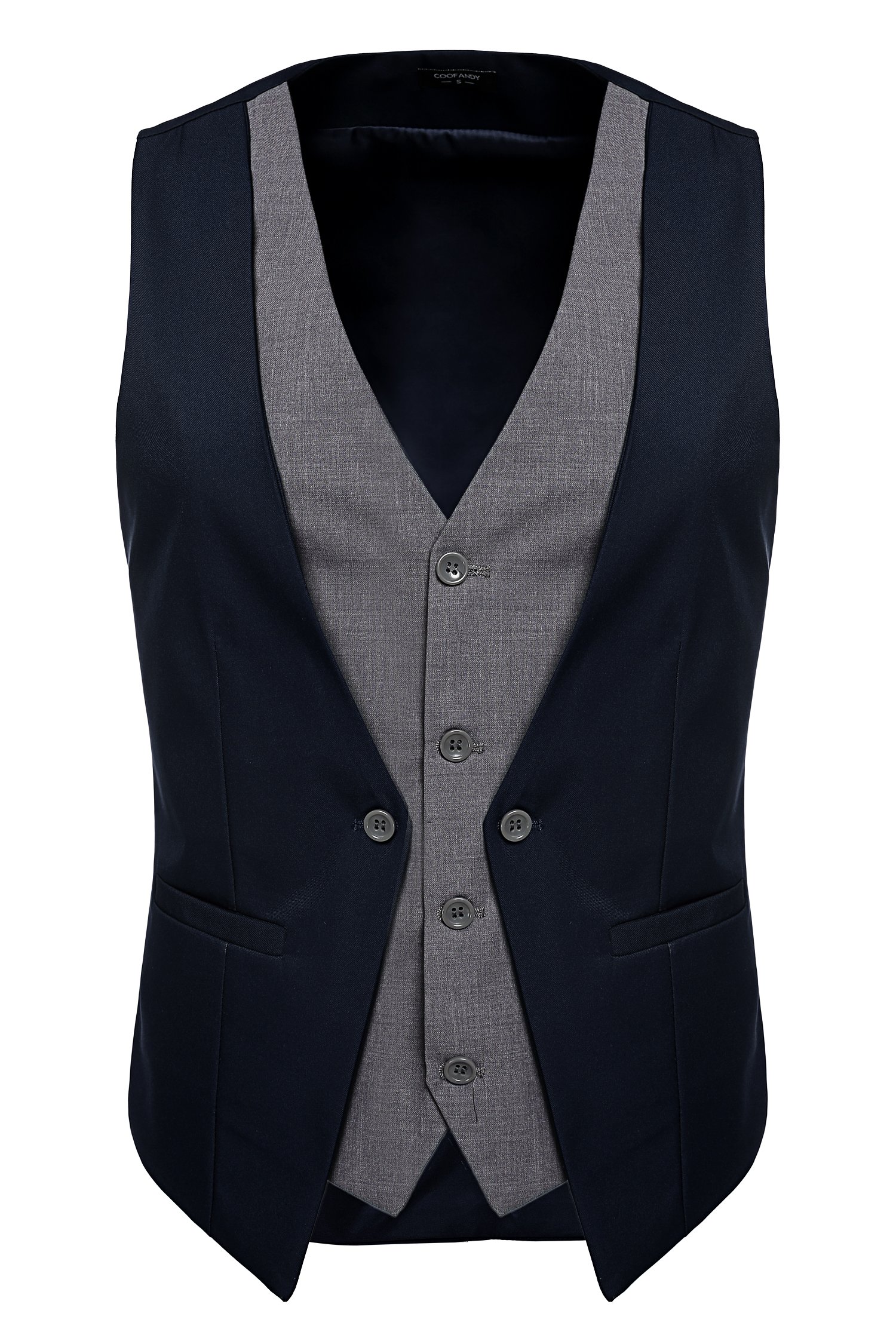 Coofandy Men’s Formal Layered Slim Fit Suit Vest Premium Business