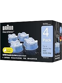 Braun Clean & Renew Refill Cartridges CCR - 4 Count (Packaging May Vary)