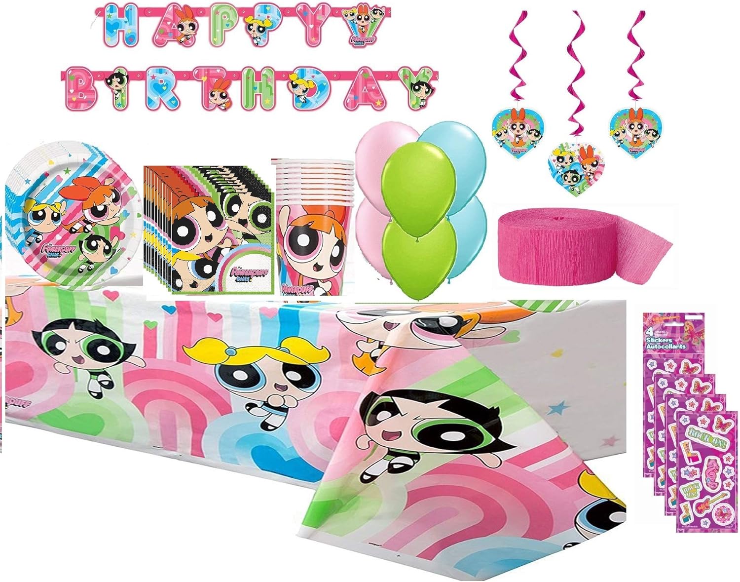Amazon Com Powerpuff Girls Birthday Party Supplies Bundle For 16
