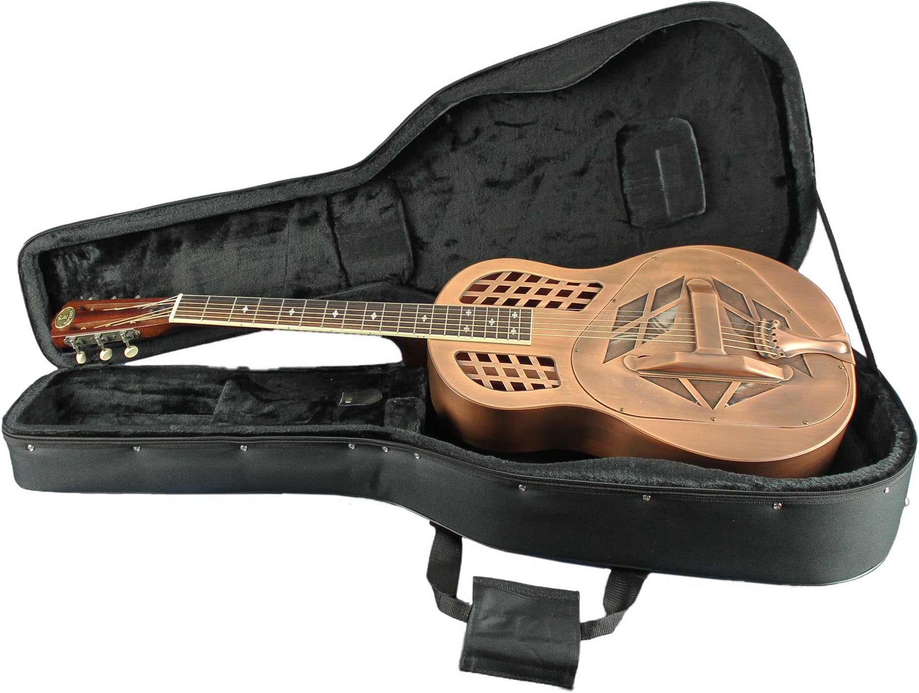 Royall Trifecta Copper Plated Tricone Resonator Guitar with Case
