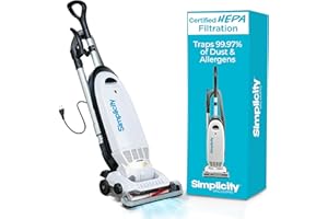 SIMPLICITYVACUUMS Simplicity Vacuums Allergy Bagged Vacuum Cleaners for Home, Carpet, Rugs, and Hardwood, Multi Surface Upright Vacuum Cleaner with Certified HEPA Vacuum, Pet Vacuum, S20EZM