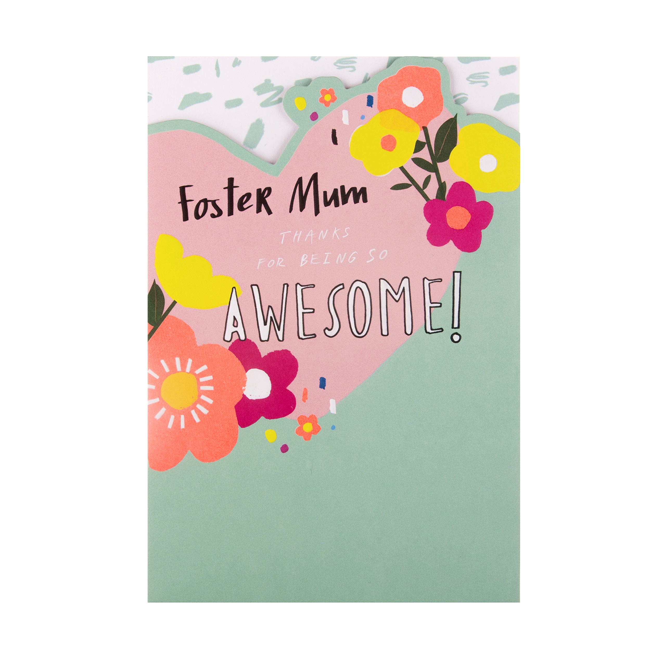 Hallmark Mother's Day Card for Foster Mum from Embossed Text Design