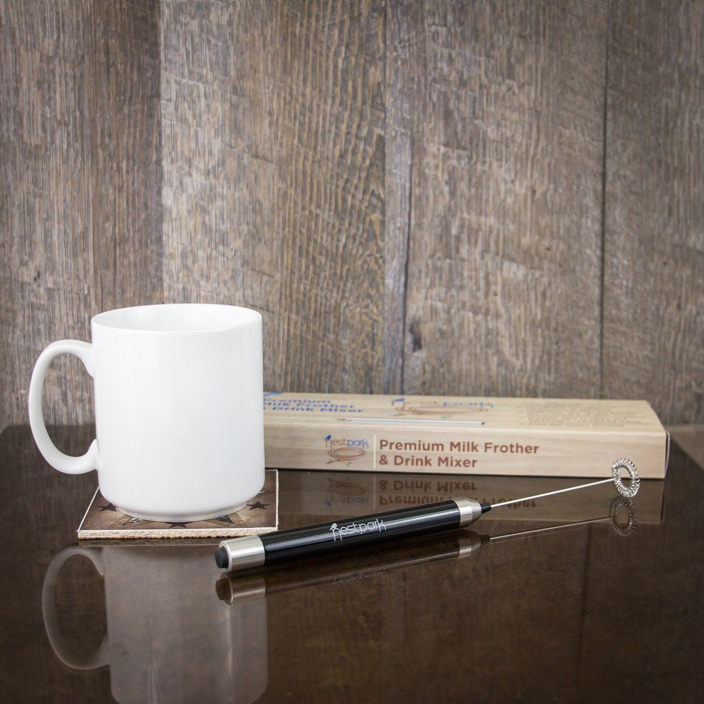 Nestpark Portable Drink Mixer Small Handheld Electric Stick Blender