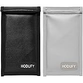 2 Pack Faraday Bag 7.7 x 4.7 Inches, RFID Key Fob Protector, Fireproof & Waterproof Car Key Signal Blocker for Car Key Radio 