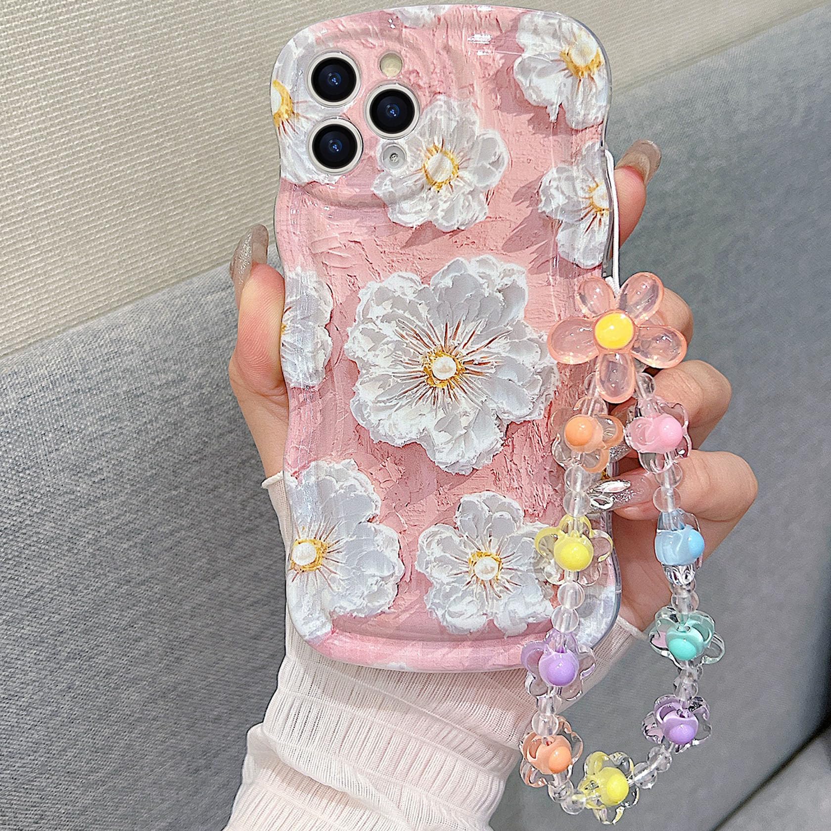 for iPhone 11 Pro Curly Wavy Case, Cute Colorful