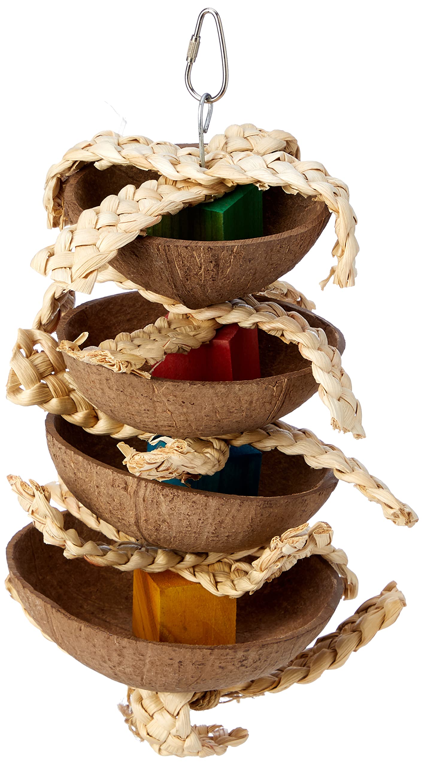 HAPPYPET Critter's Choice Coco Fun Hanging Toy 100% Natural Encourages Playful Behaviour Durable Fun Games Suitable for Chinchillas