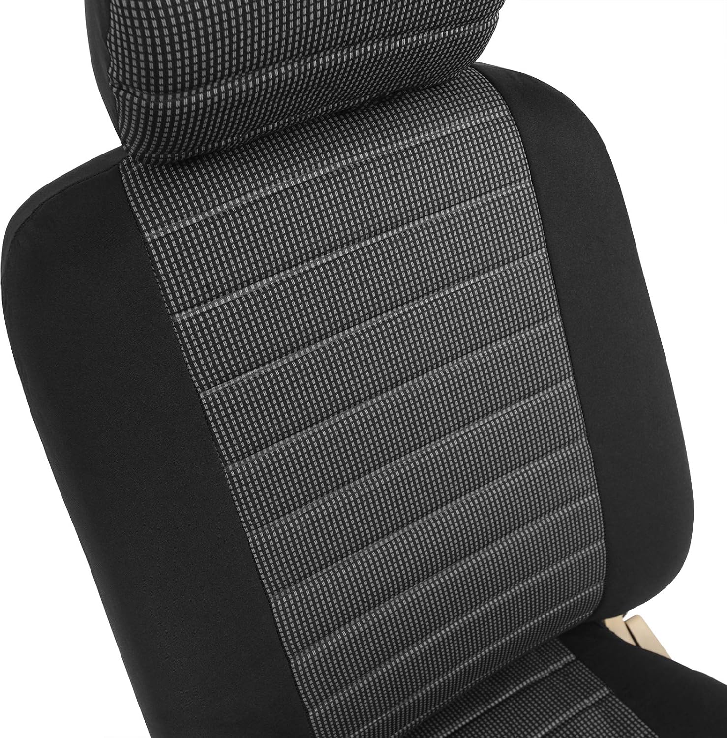 WOLTU Car Van Seat Covers Front Pair Grey and black Universal for Cars Vans 7231-2, 2er Set - Image 4