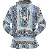 Del Mex Deluxe Mexican Baja Hoodie Sweatshirt Pullover Jerga Surf Poncho Drug Rug