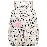Lmwzh school backpack Big Student Laptop Suitable for Women aged Middle High School Teen Girls Bookbag (2plum bossom)