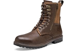 Jousen Boots for Men Leather Casual Dress Shoes Combat Boots Men