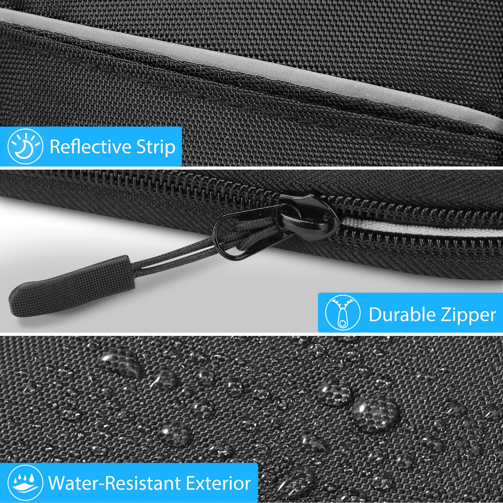 Insulin Cool Bag with 2 Ice Packs - Diabetic Bag Water-Repellent Insulated Medicine Bag Portable Cooler Bag for Insulin Pen and Other Diabetic Accessories (Black)