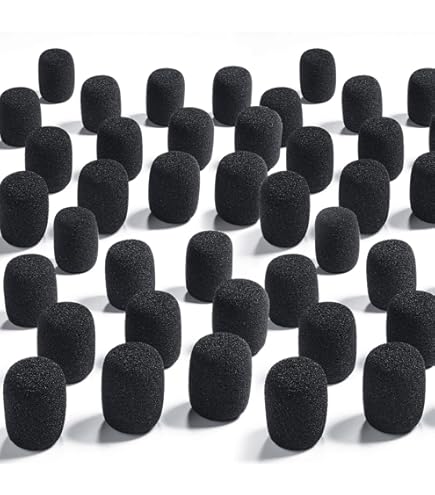 Lot De 5 Protections Microphone En Mousse - Filtres Anti-Pop Pour Casques Plantronics (Blackwire, Voyager, CS540, Etc.) - Lavables