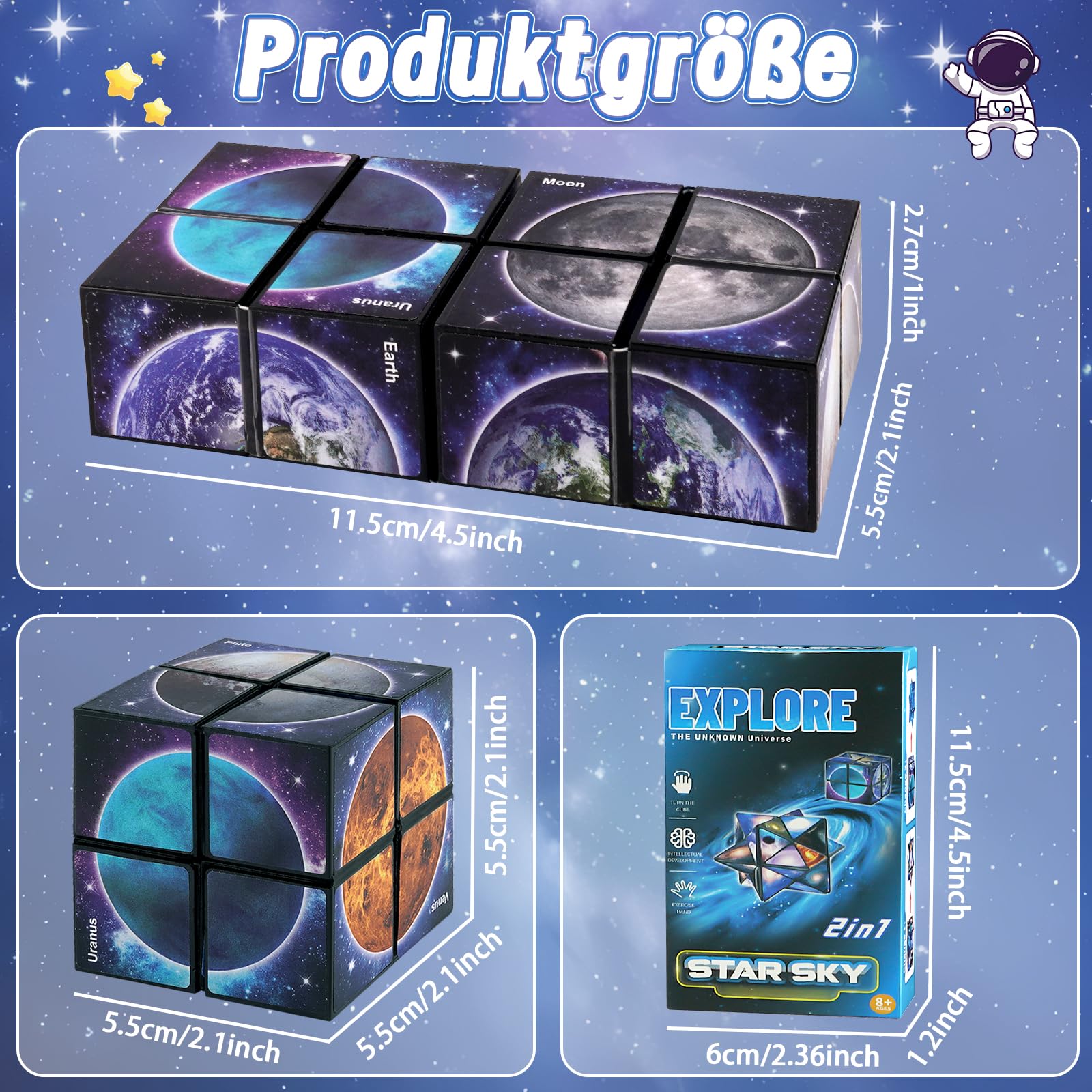Spielzeug ab 7-8-9-10-11 Jahre Junge: Geschenke für 6-12 Jährige Jungen Mädchen Infinity Cube Zauberwurfel Spiele ab 8 9 10 Jahre Junge Geschenkideen Anti Stress Würfel IQ Puzzle für Kinder Erwachsene 6