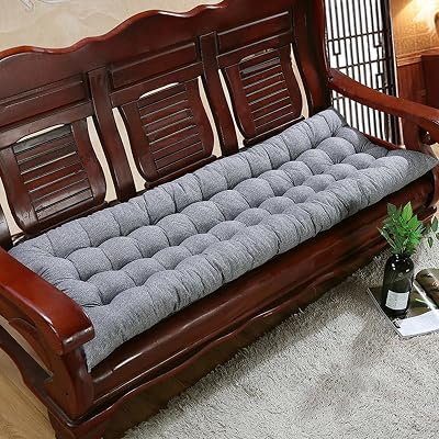 Hruile 8cm Thick Bench Cushion Mat Pad for 2-4 Seater Garden Furniture