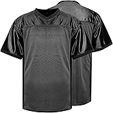 MESOSPERO Blank Practice Football Jersey Mesh Athletic Sports Football T-Shirt Black White Red