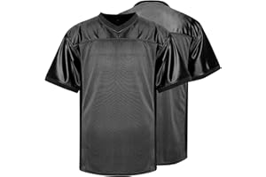 MESOSPERO Blank Practice Football Jersey Mesh Athletic Sports Football T-Shirt Black White Red