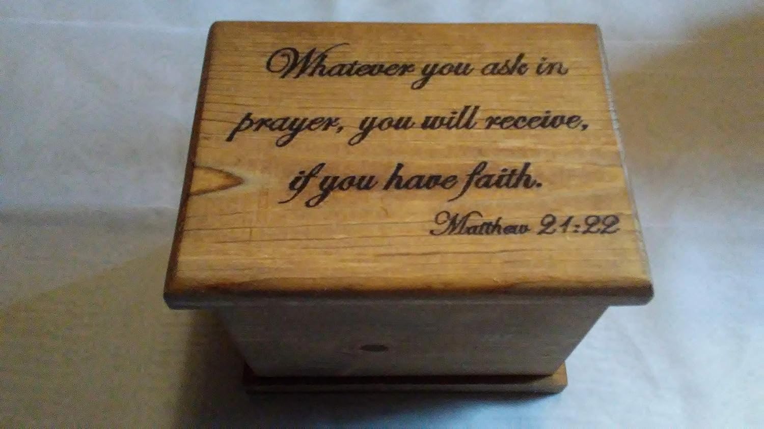 Matthew 2122 Wooden Prayer Box//keepsake box Handmade