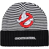 AI ACCESSORY INNOVATIONS Ghostbusters Beanie Men's Embroidered Ghostbusters Logo Patch Striped Cuffed Knit Beanie Skull Cap Winter Hat Warm OSFM
