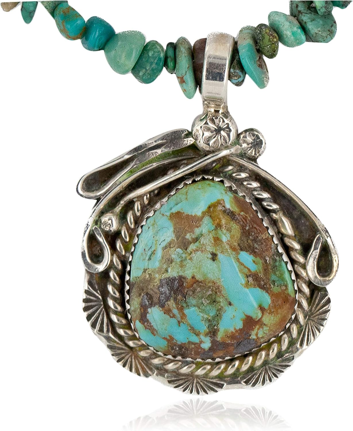 $480Tag $480 Certified Silver Navajo Natural Turquoise Native ...