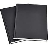 Amazon Basics Professional Journal, 10.5X7.5 inches, Black, 2-Pack