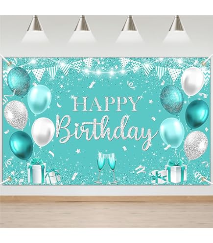 Toile De Fond Bleu Roi Et Argenté Bokeh Pailleté Pour Photographie Anniversaire - 2,1x1,5m