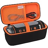 BOVKE Carrying Case for Bushnell Golf Wingman 2 GPS Bluetooth Speaker, Extra Mesh Pocket for Charging Cords and Accessories, Black